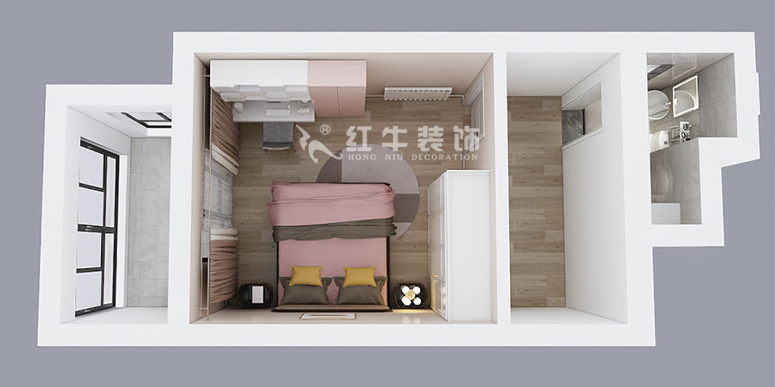 陶阳_金陵名人居1-8号-602-120㎡-现代简约风格_3室2厅2卫（二手房装修）_定制家￥129560_全包13万00_08鸟瞰图二楼